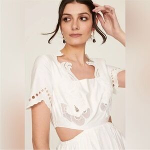 Elegant White Cutout Dress